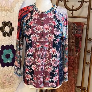 Johnny Was Long Sleeve Button Down Top